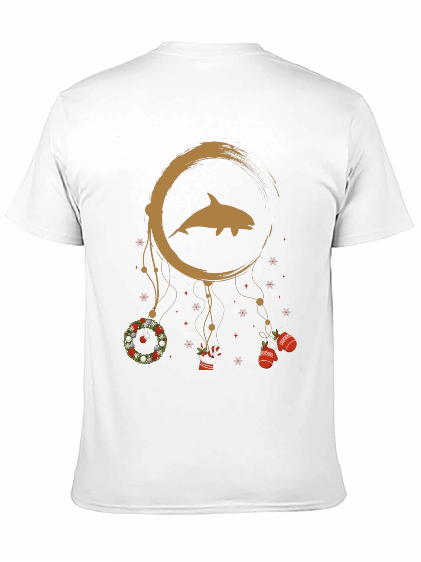 Christmas Dolphin Dreamcatcher Graphic Tee