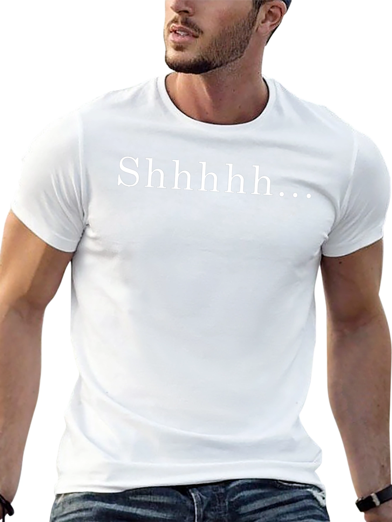 Shhhhh Graphic Tee -  Comfortable Black T-Shirt