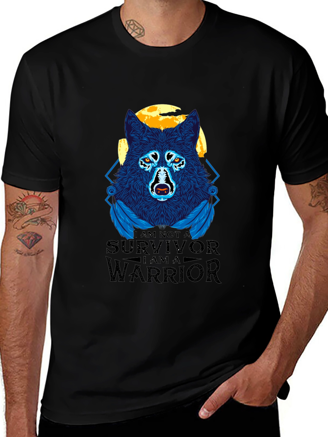 Wolf Warrior Graphic T-Shirt - Unisex