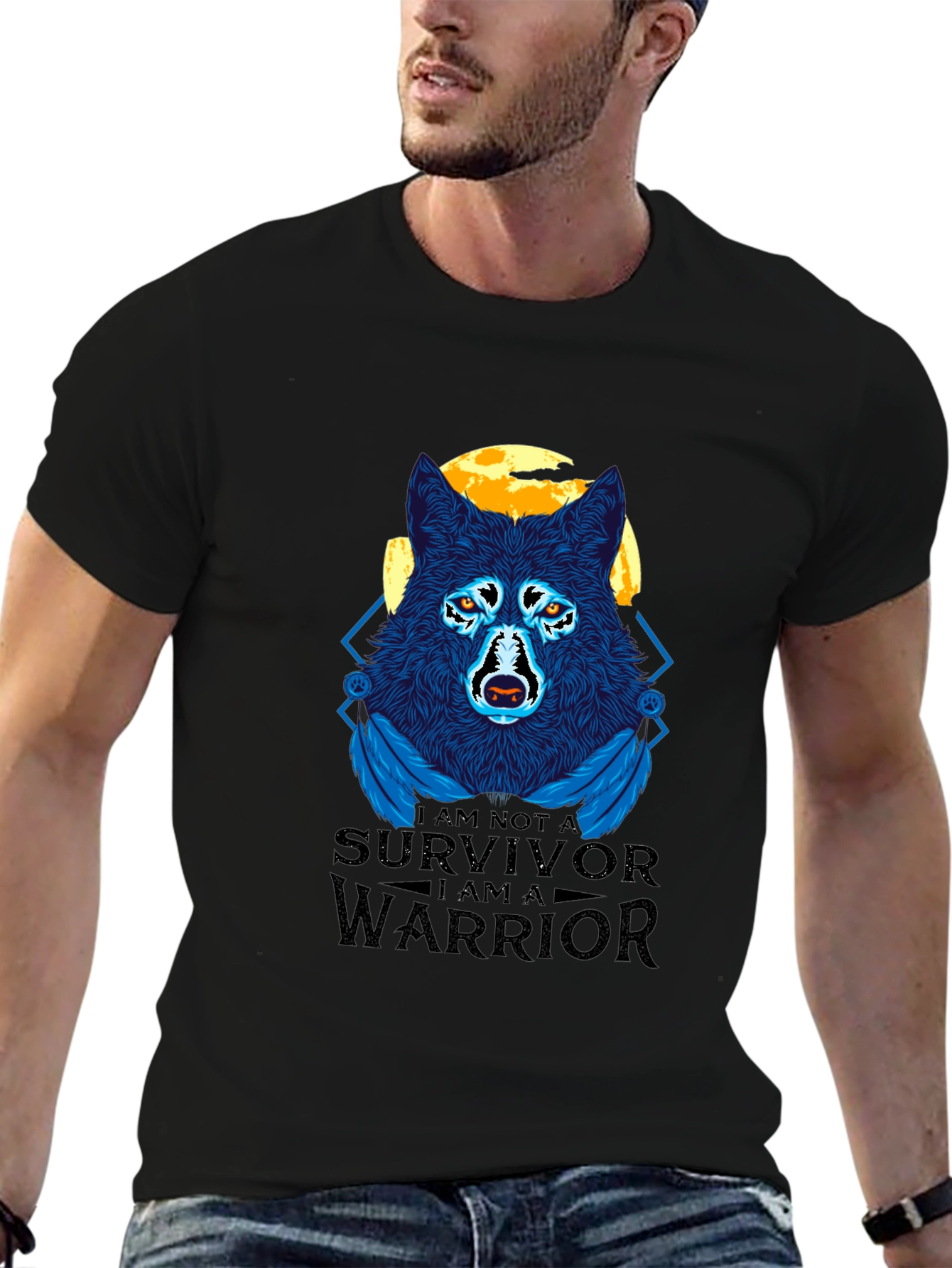 Wolf Warrior Graphic T-Shirt - Unisex