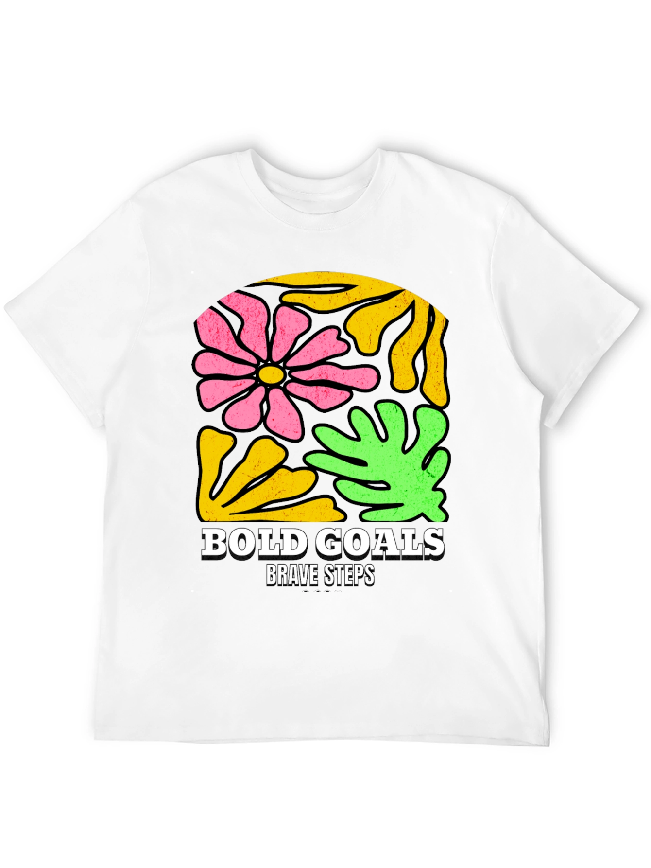 Bold Goals T-Shirt - Floral Graphic Tee