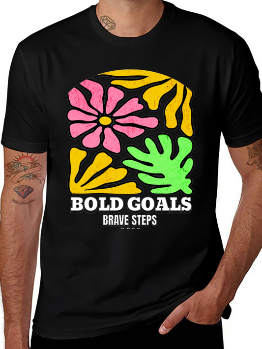 Bold Goals T-Shirt - Floral Graphic Tee
