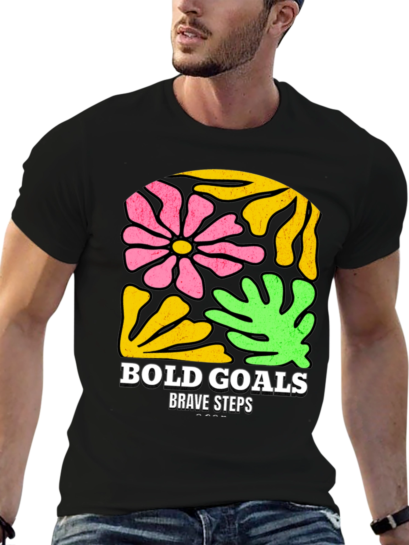 Bold Goals T-Shirt - Floral Graphic Tee