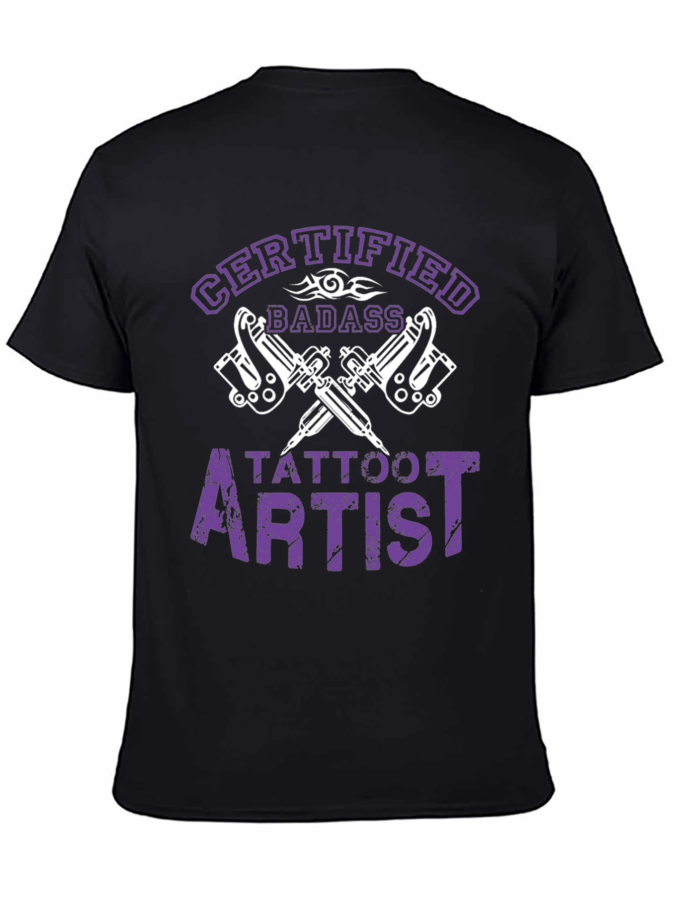 Certified Badass Tattoo Artist Black T-Shirt