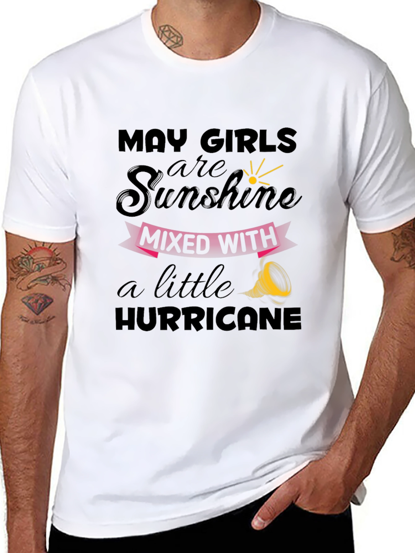 May Girl Sunshine Hurricane Black Graphic Tee