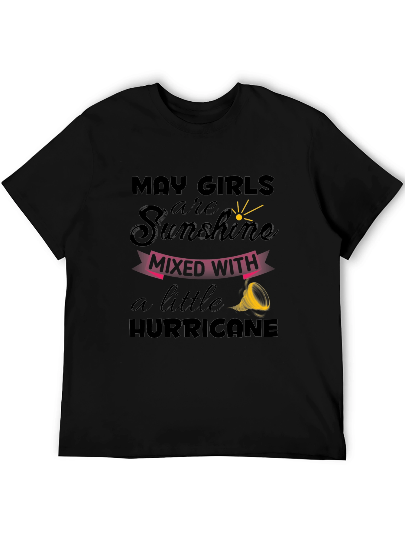 May Girl Sunshine Hurricane Black Graphic Tee