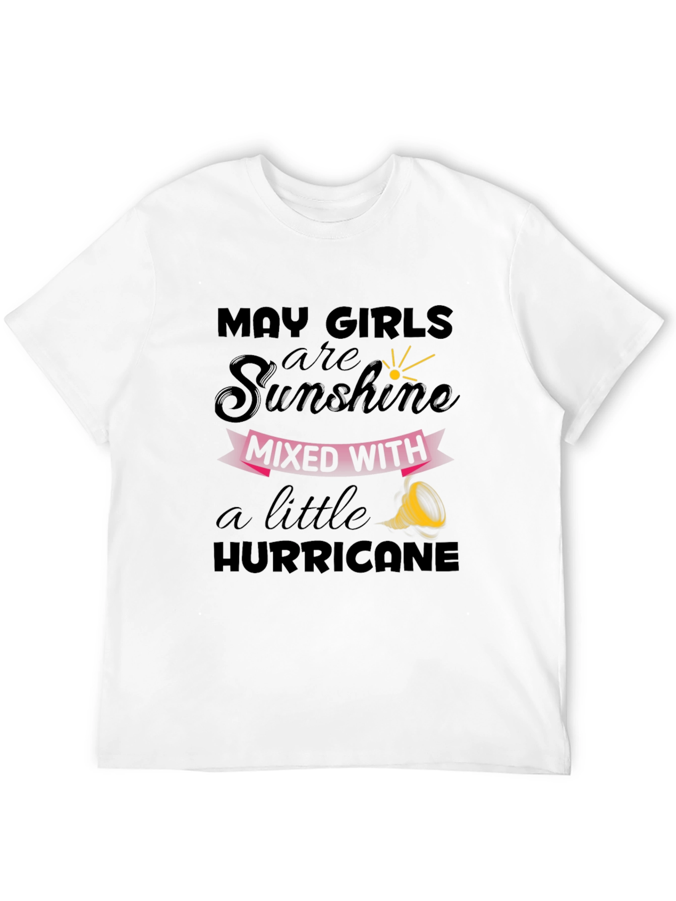 May Girl Sunshine Hurricane Black Graphic Tee