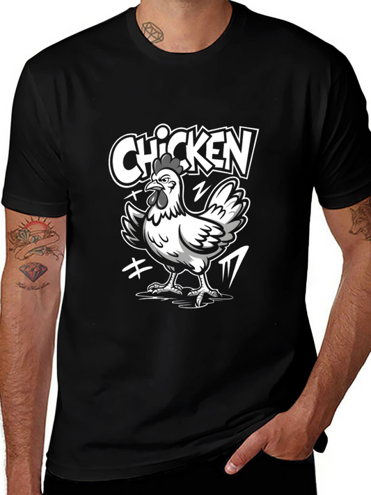 Cool Chicken Graphic Tee - Black Unisex T-Shirt