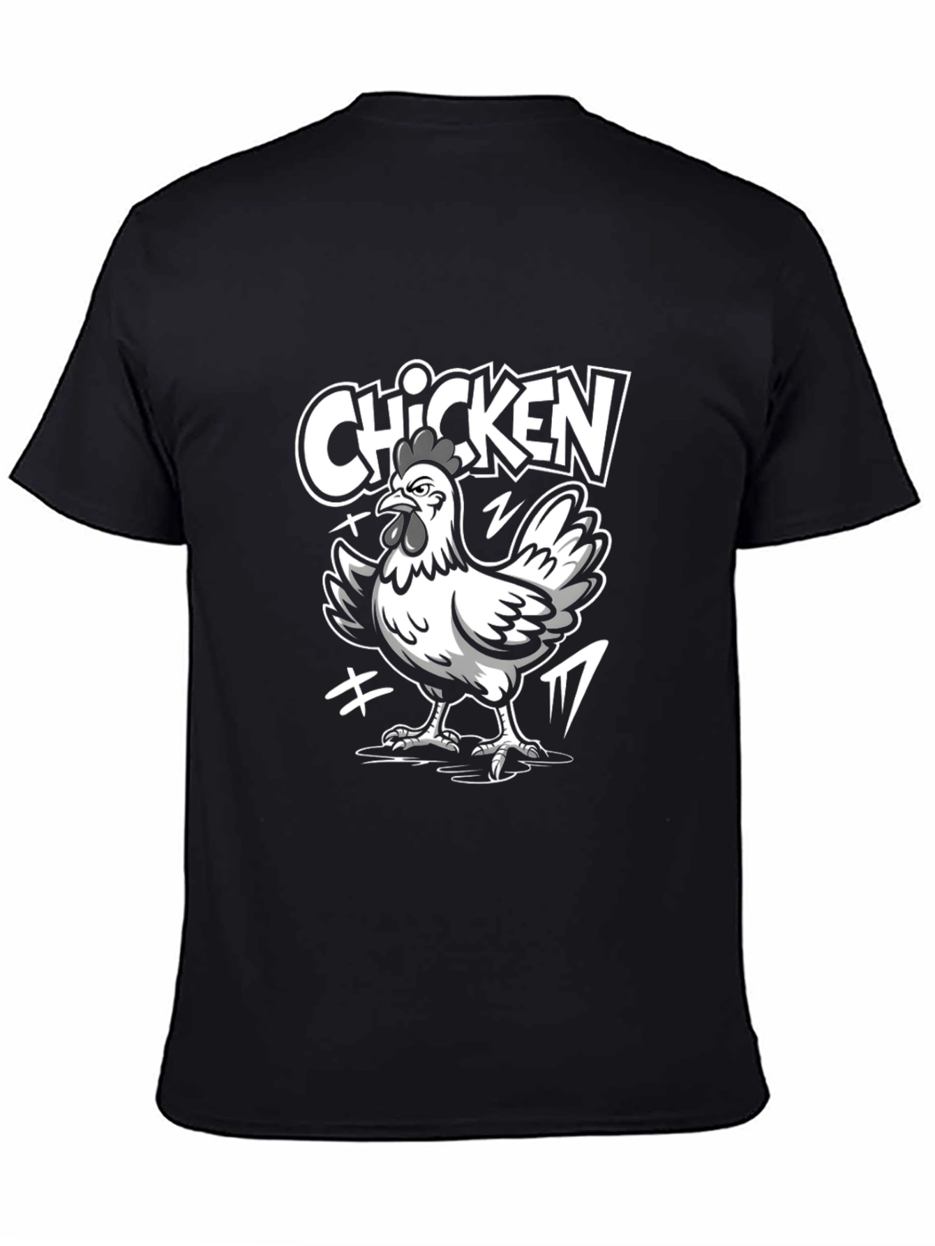 Cool Chicken Graphic Tee - Black Unisex T-Shirt