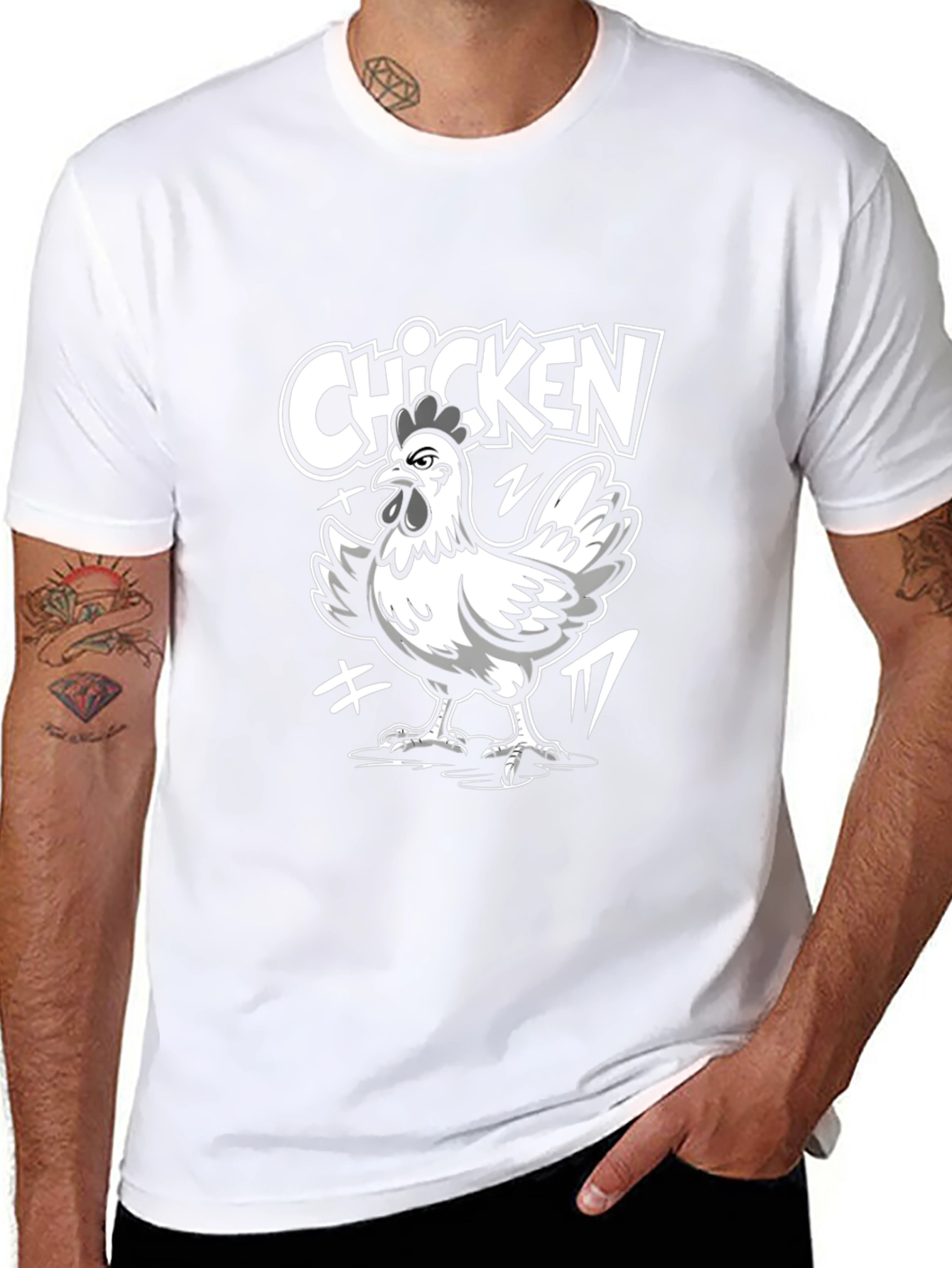 Cool Chicken Graphic Tee - Black Unisex T-Shirt