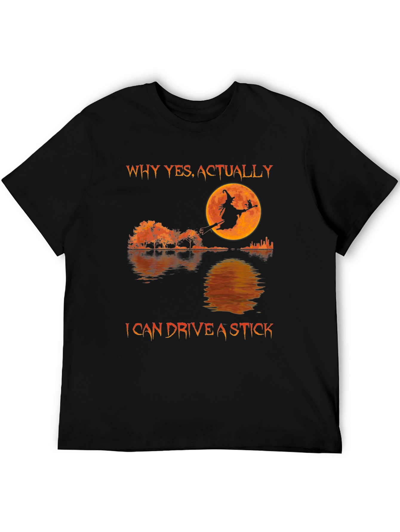 Witch Silhouette T-Shirt - I Can Drive A Stick