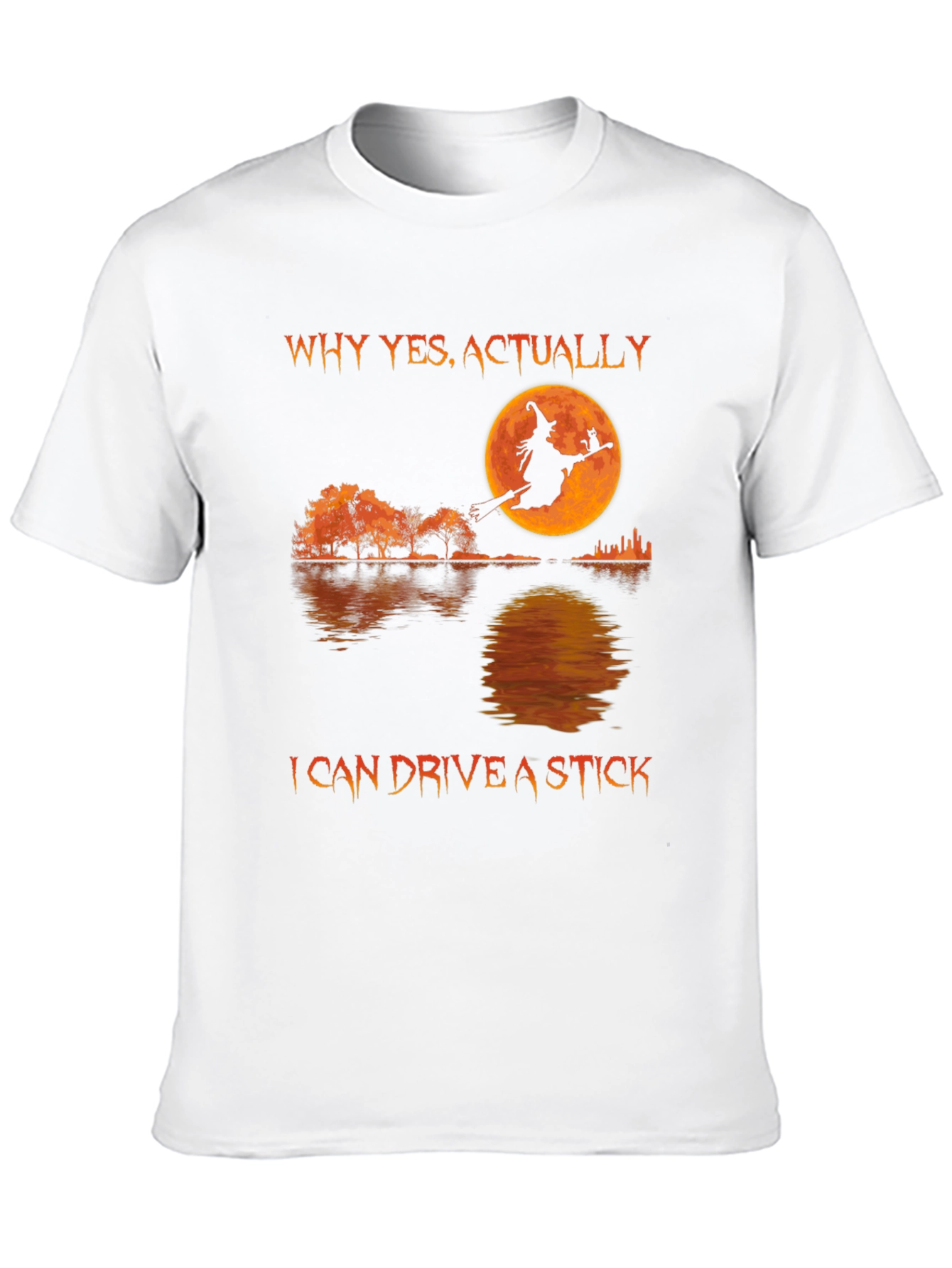 Witch Silhouette T-Shirt - I Can Drive A Stick