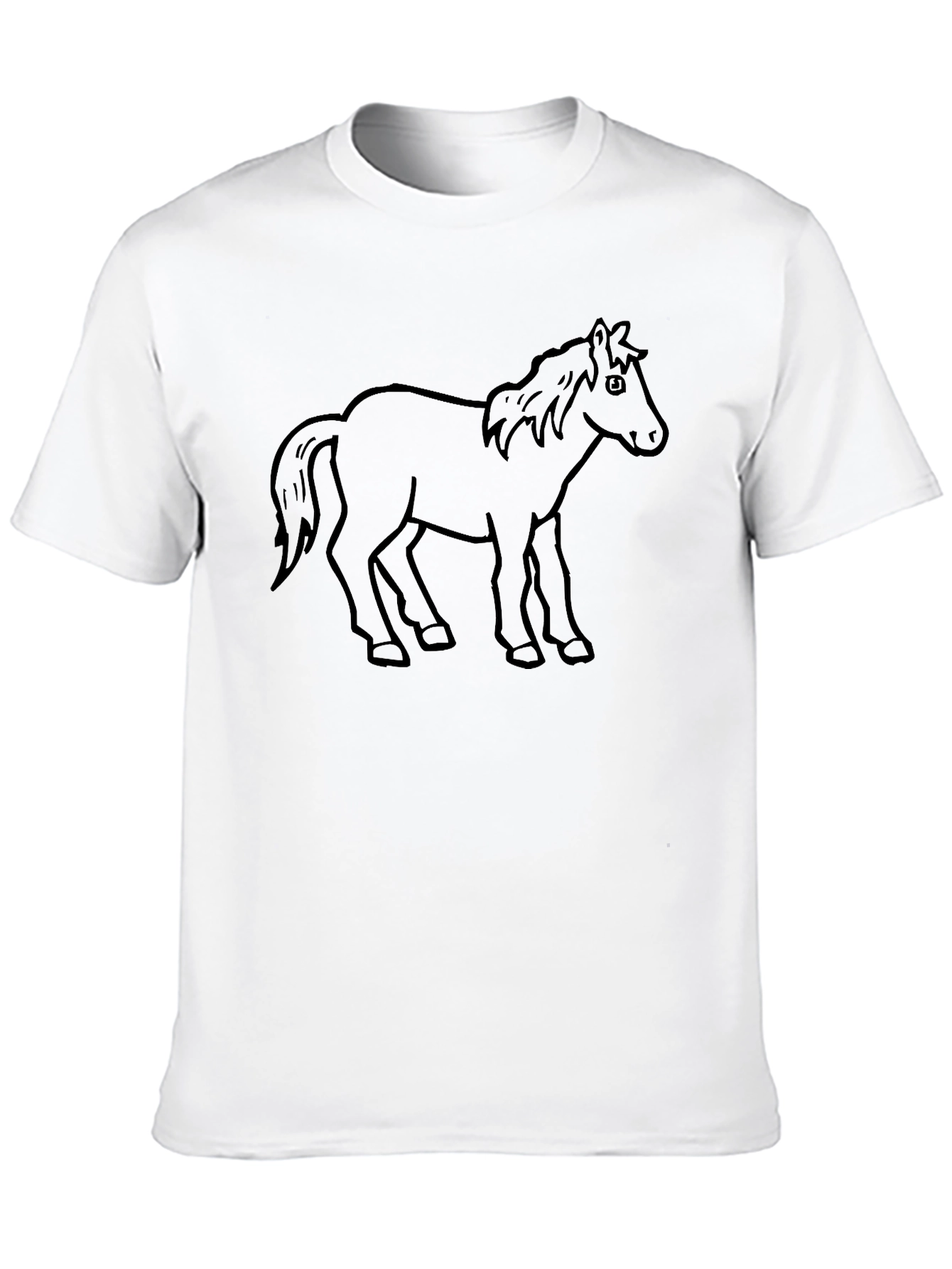 Black Horse Graphic Tee - Unisex Casual Shirt