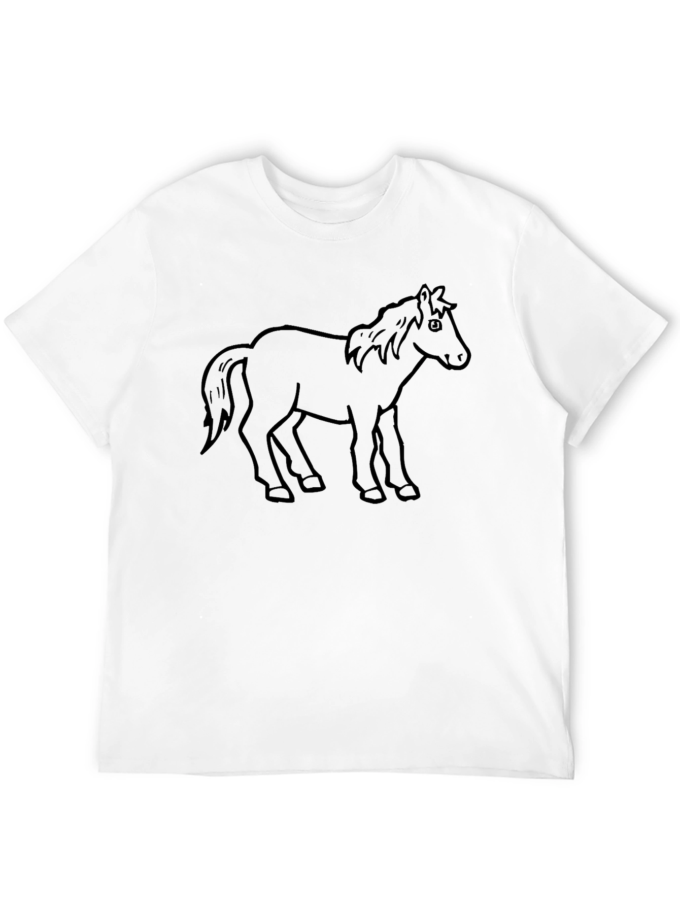 Black Horse Graphic Tee - Unisex Casual Shirt