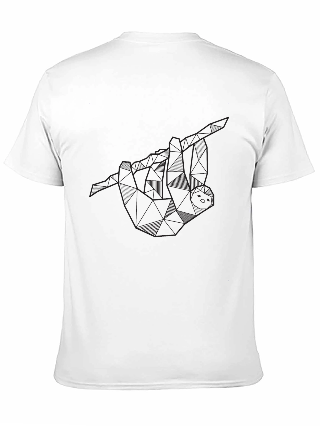 Geometric Sloth Graphic Tee - Relaxed Fit