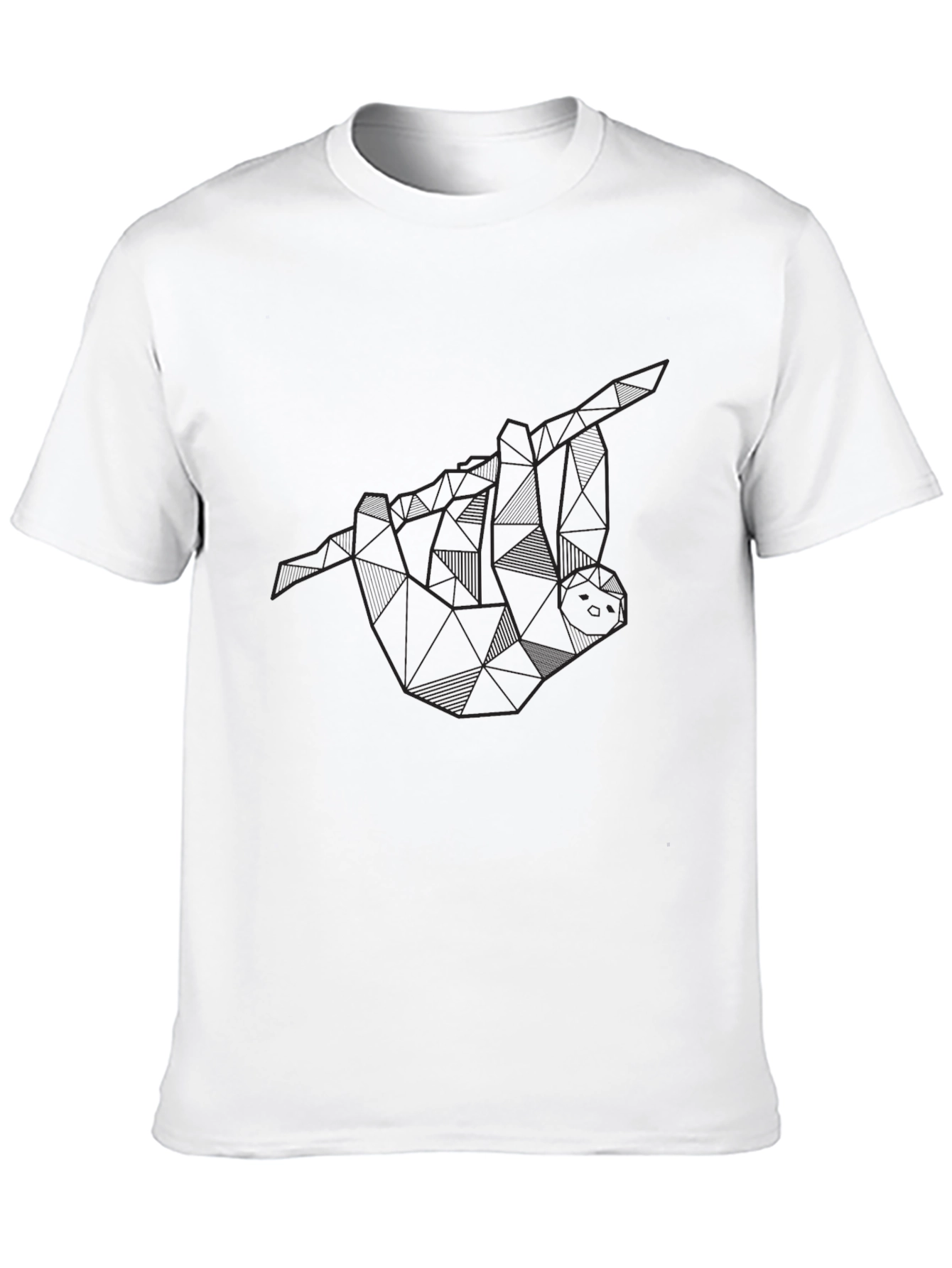 Geometric Sloth Graphic Tee - Relaxed Fit