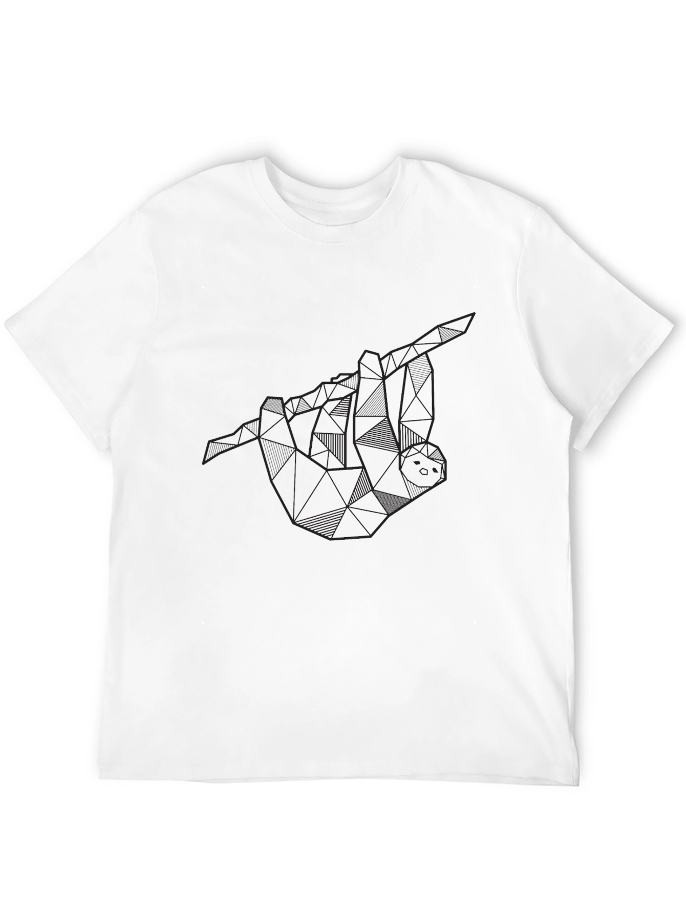 Geometric Sloth Graphic Tee - Relaxed Fit
