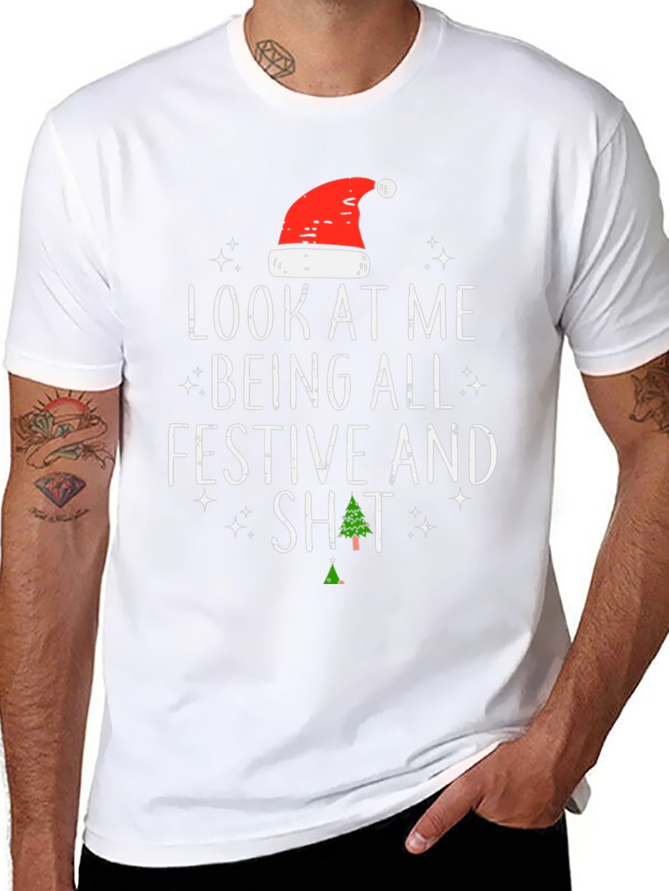 Festive AF Christmas T-Shirt - Funny Holiday Tee