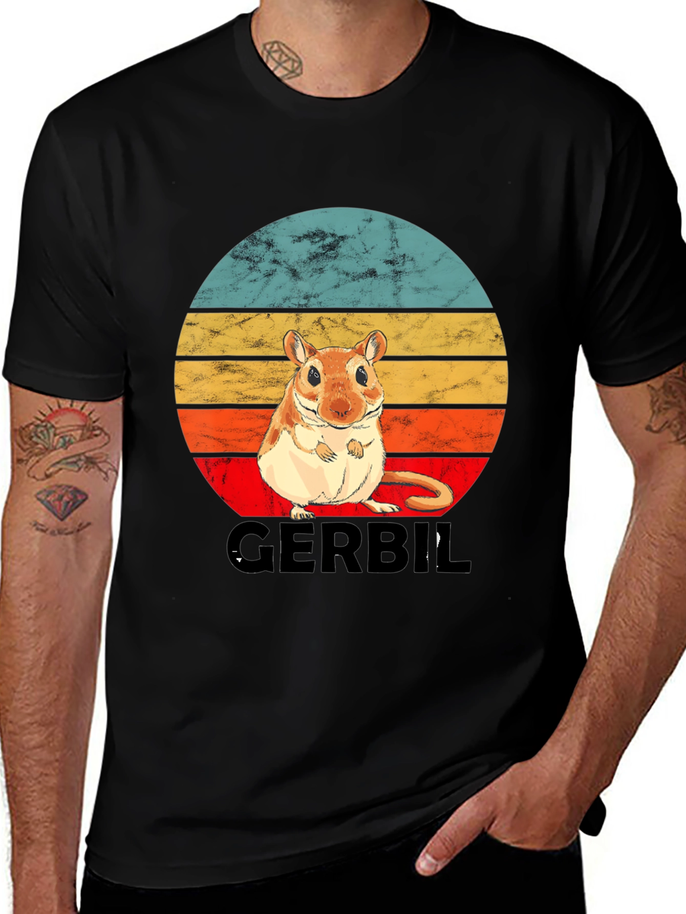Gerbil Sunset Graphic T-Shirt
