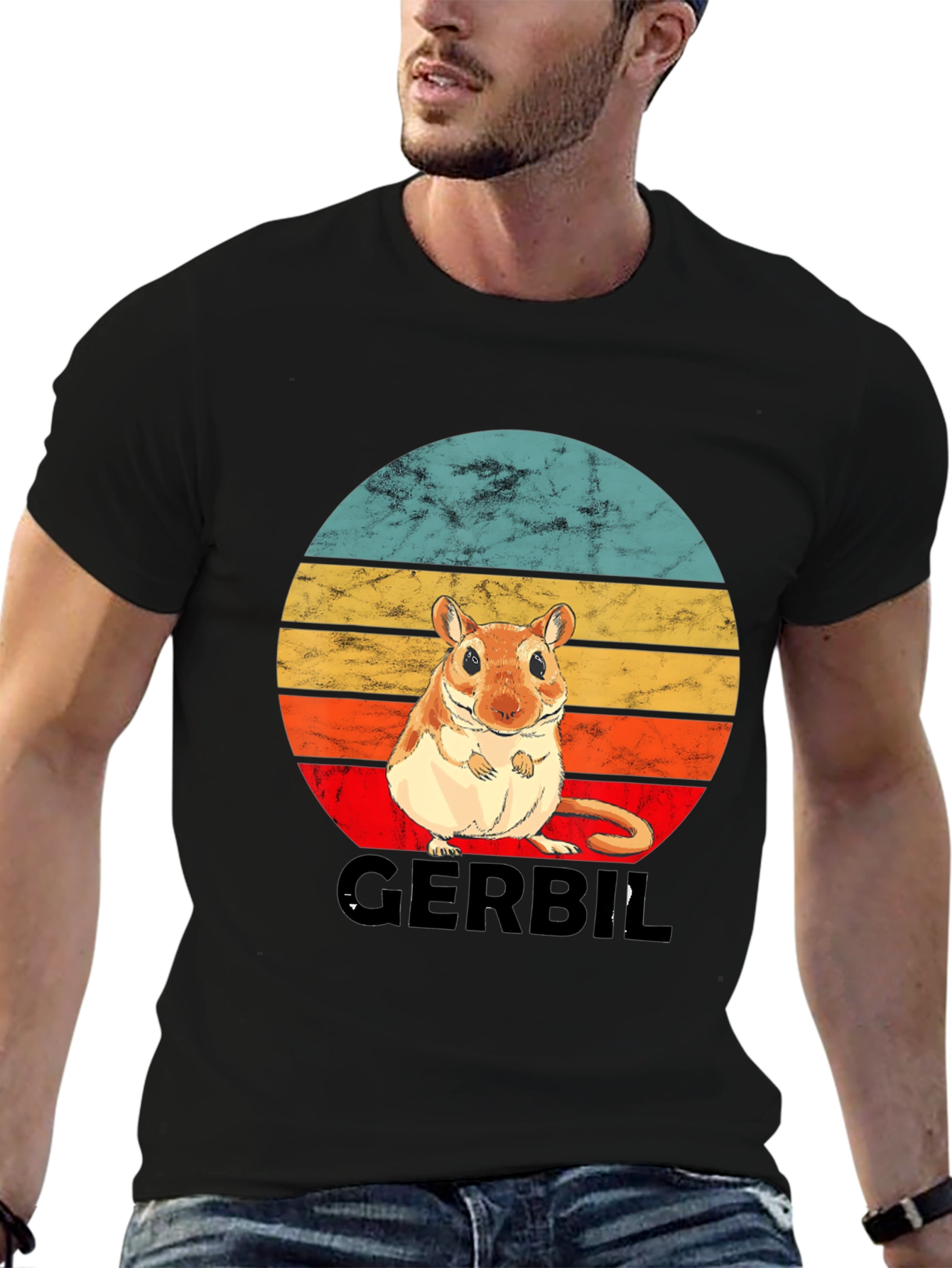 Gerbil Sunset Graphic T-Shirt