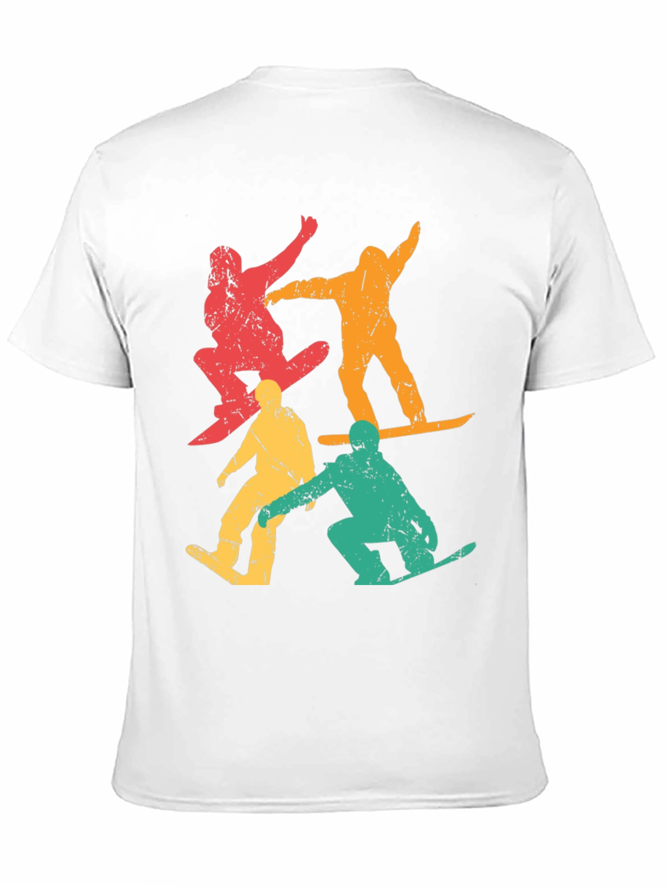 Retro Snowboarder T-Shirt - Distressed Style