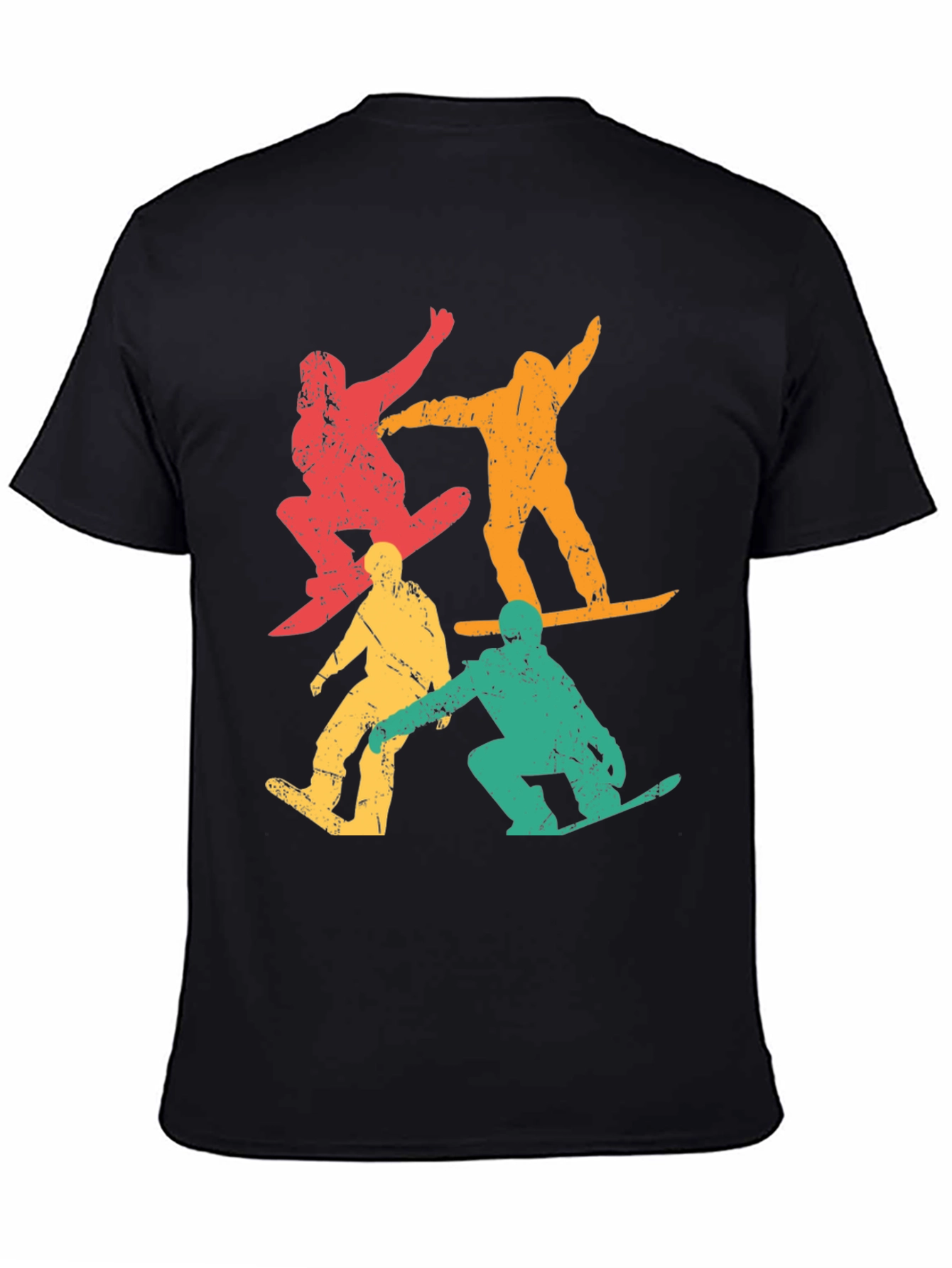 Retro Snowboarder T-Shirt - Distressed Style