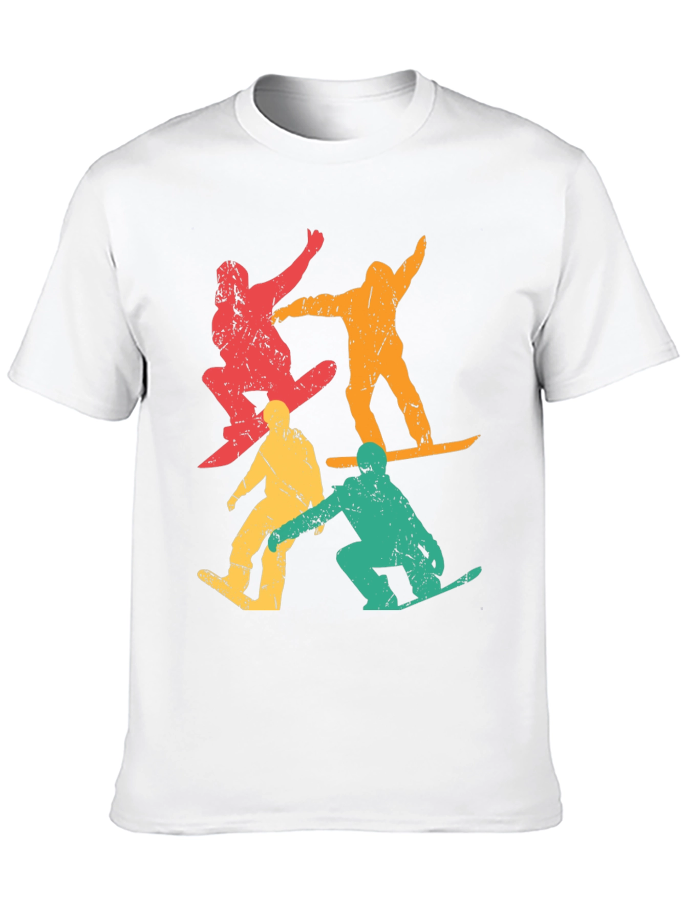 Retro Snowboarder T-Shirt - Distressed Style