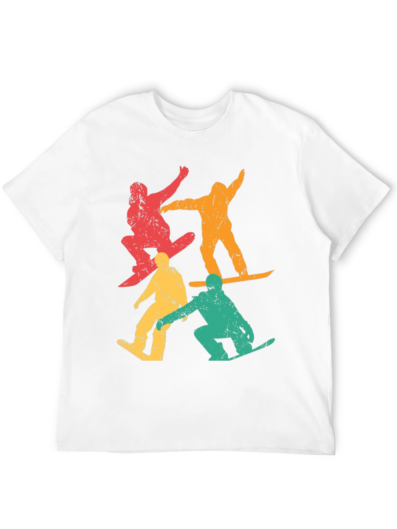 Retro Snowboarder T-Shirt - Distressed Style