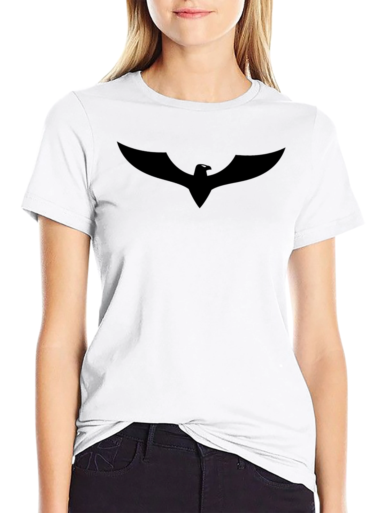 Mens Black Eagle Logo T-Shirt