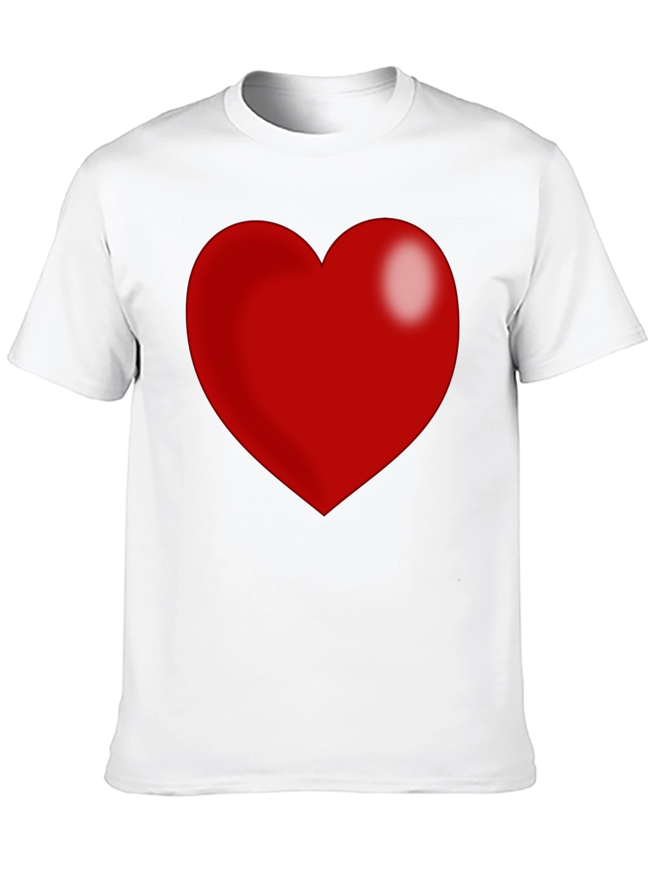 Red Heart Graphic Print Black T-Shirt