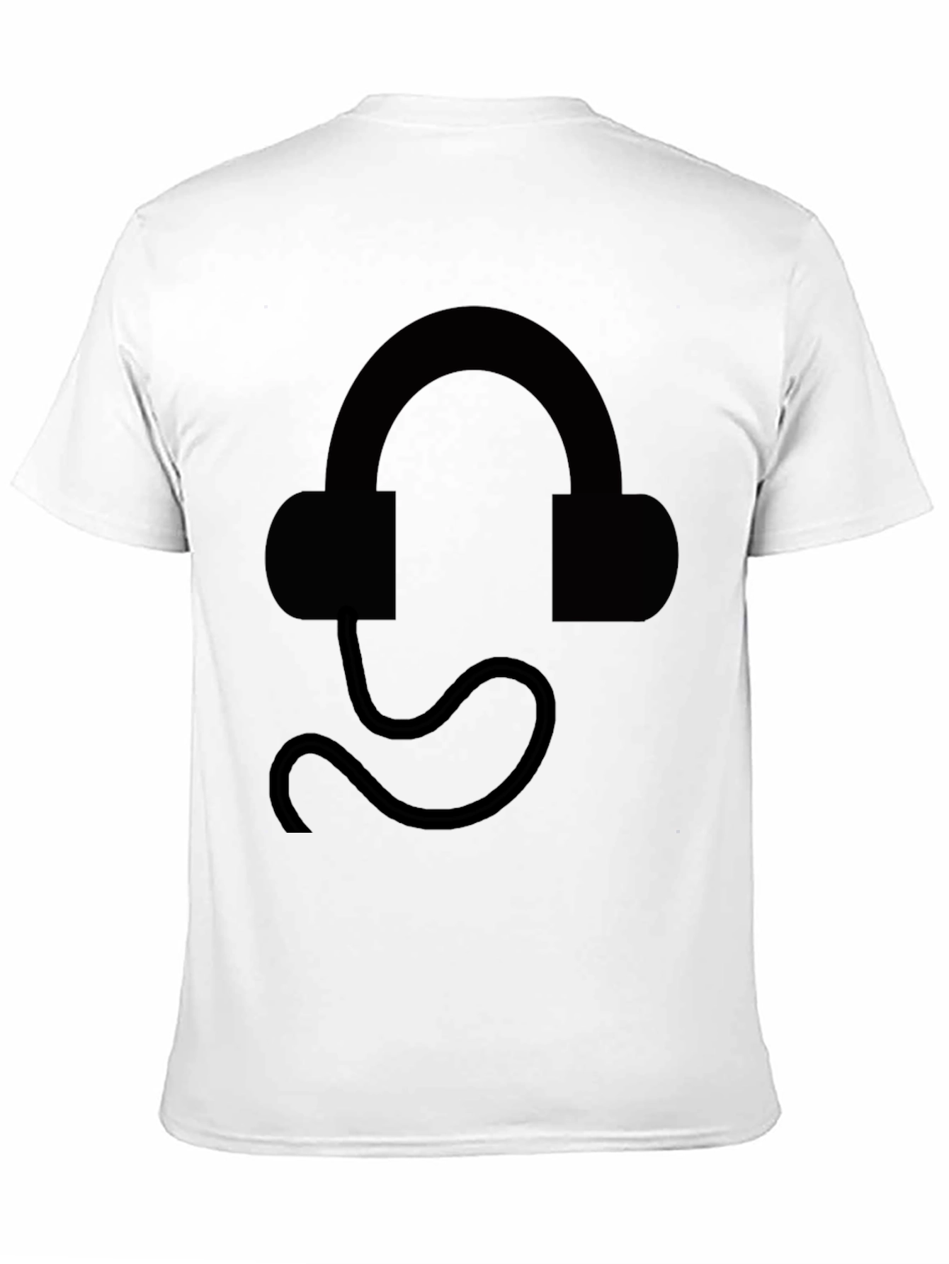 Black Headphone Graphic Tee - Stylish & Comfortable