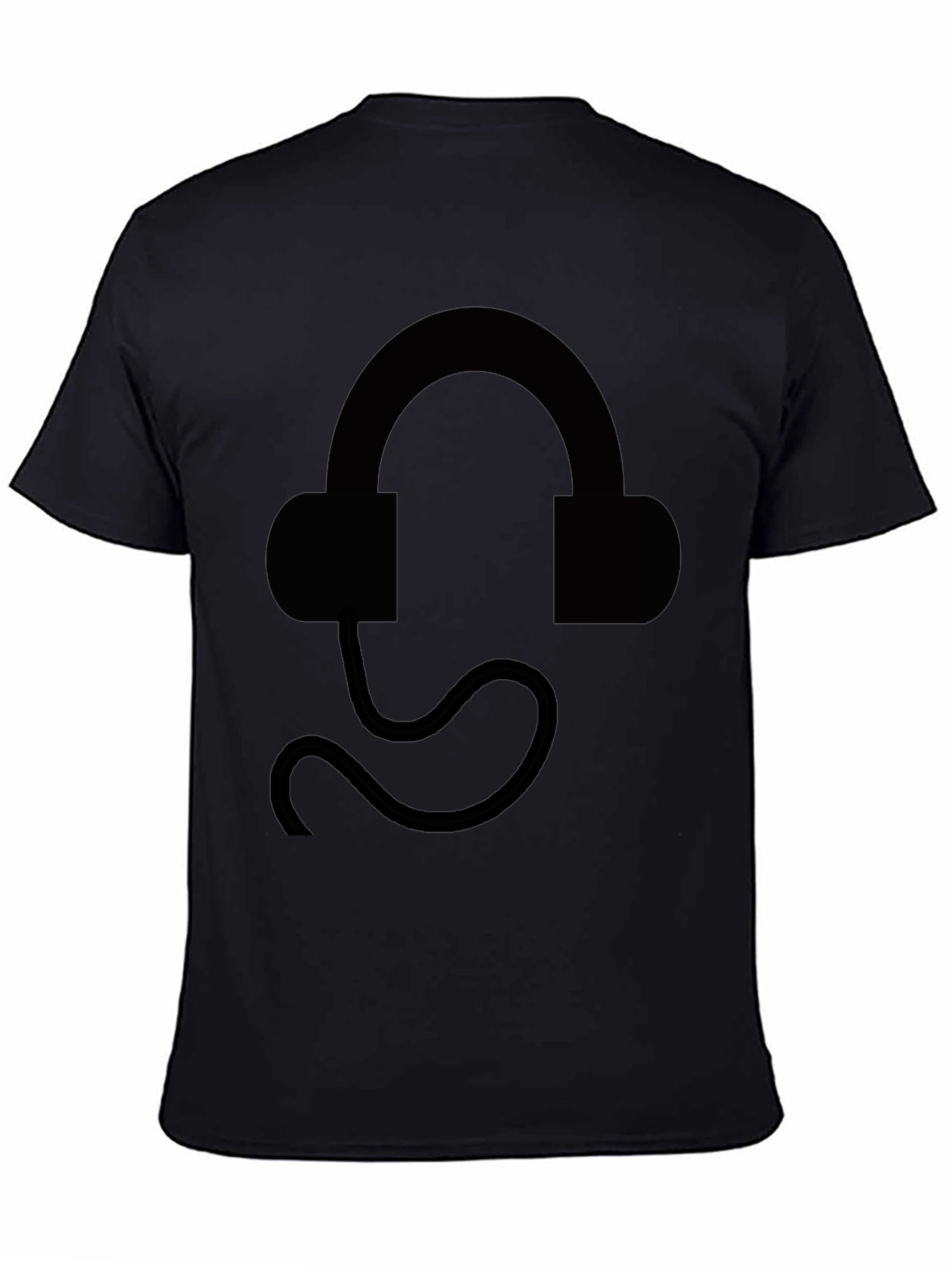 Black Headphone Graphic Tee - Stylish & Comfortable