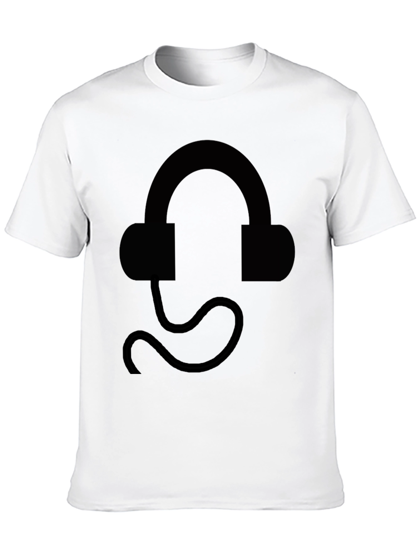 Black Headphone Graphic Tee - Stylish & Comfortable