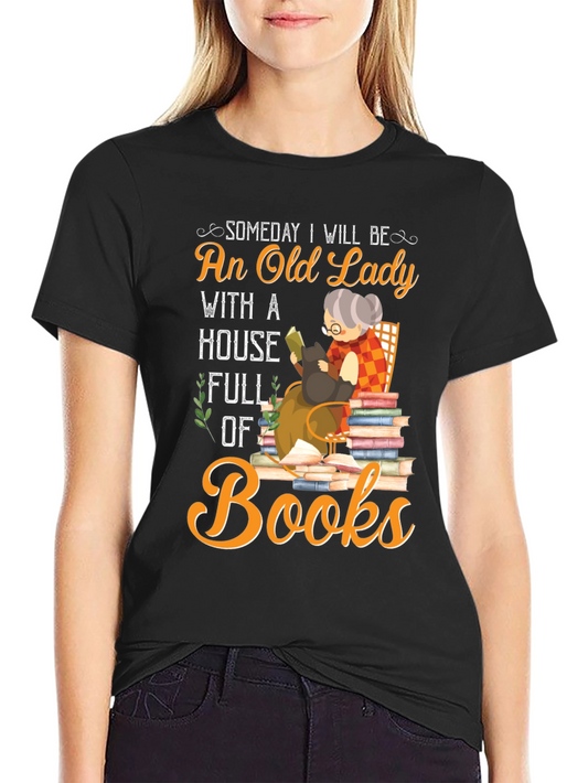 An Old Lady With Books T-shirt