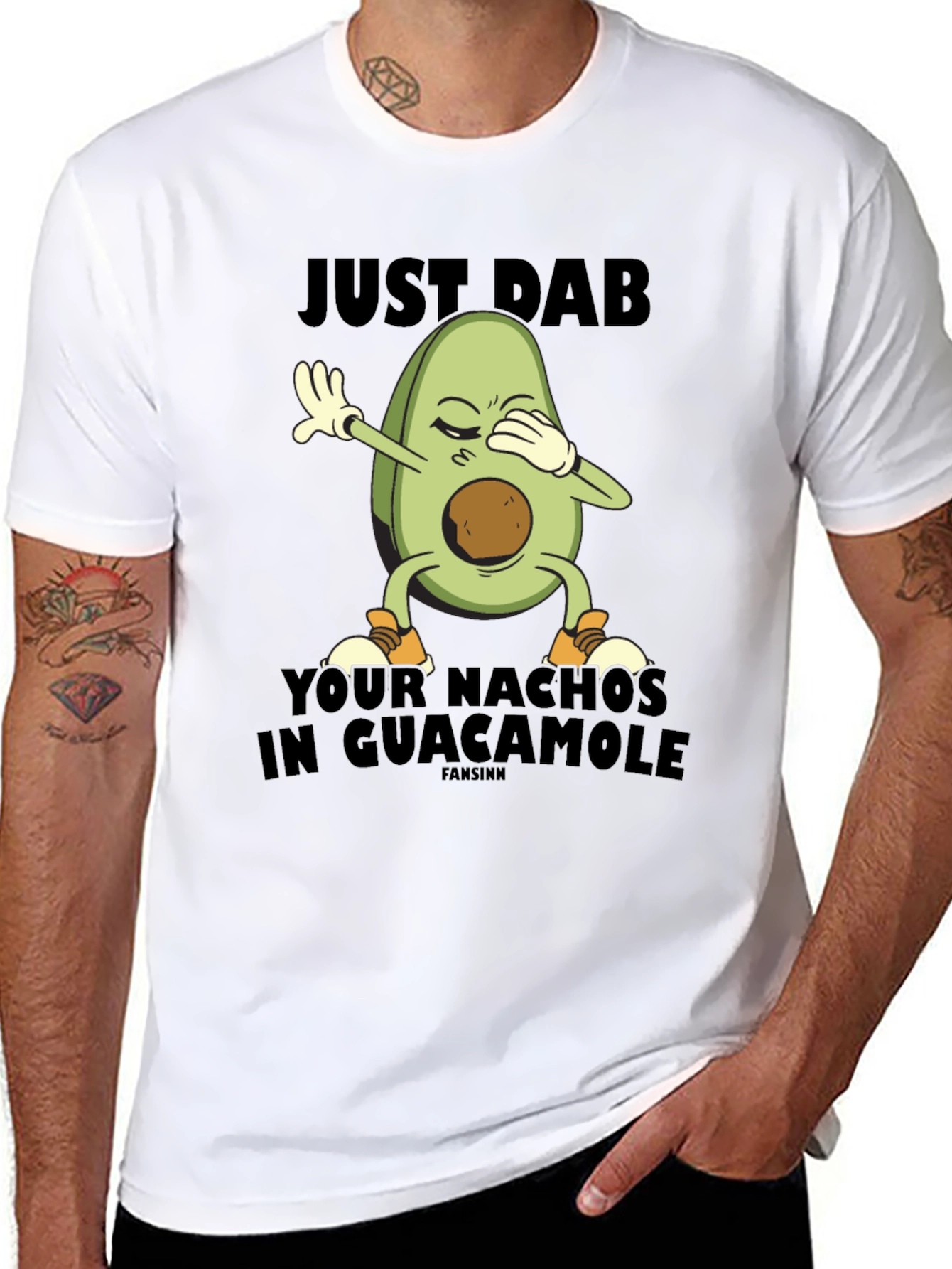 Just Dab Avocado Nachos Guacamole T-Shirt
