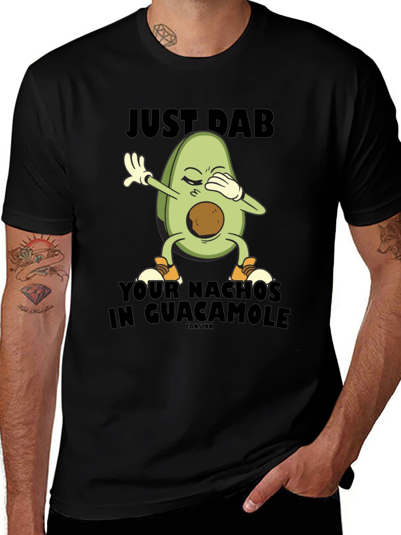 Just Dab Avocado Nachos Guacamole T-Shirt