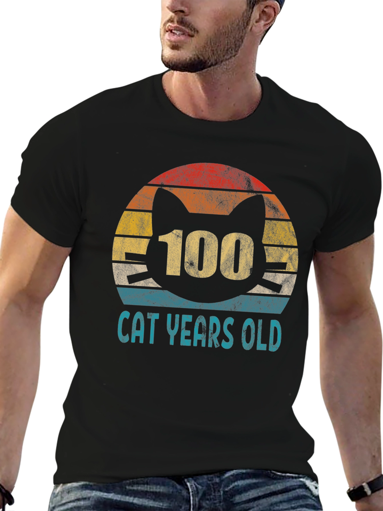 100 Cat Years Old Graphic Tee