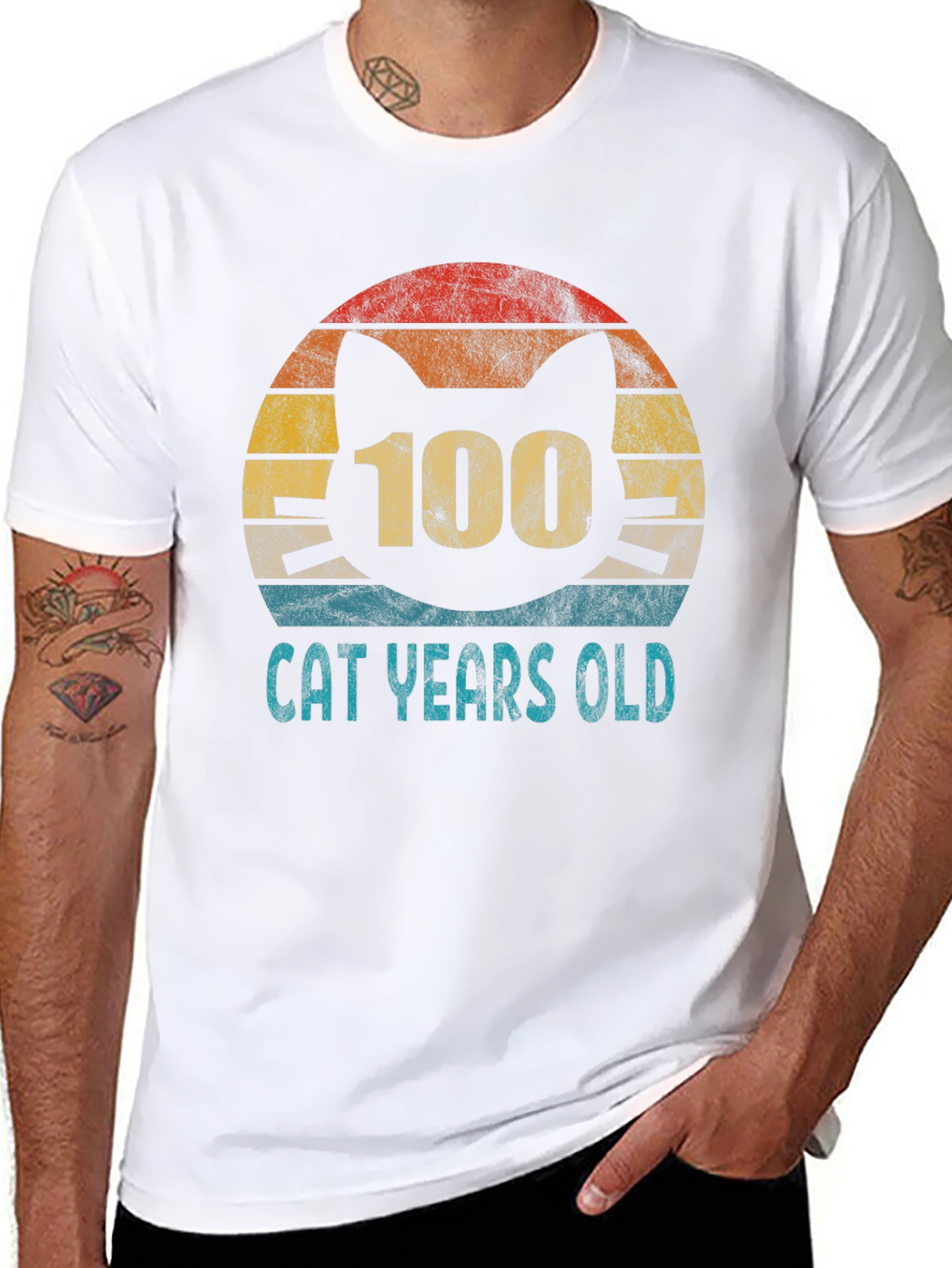 100 Cat Years Old Graphic Tee