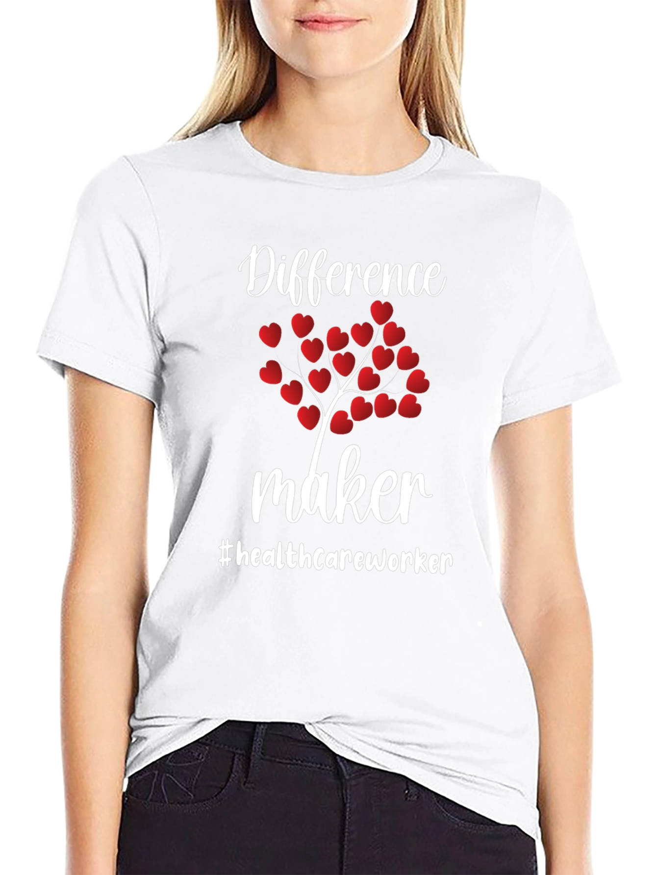 Difference Maker Healthcare Worker Heart Tree T-Shirt