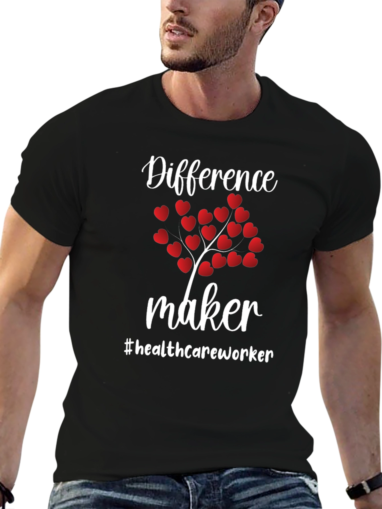 Difference Maker Healthcare Worker Heart Tree T-Shirt