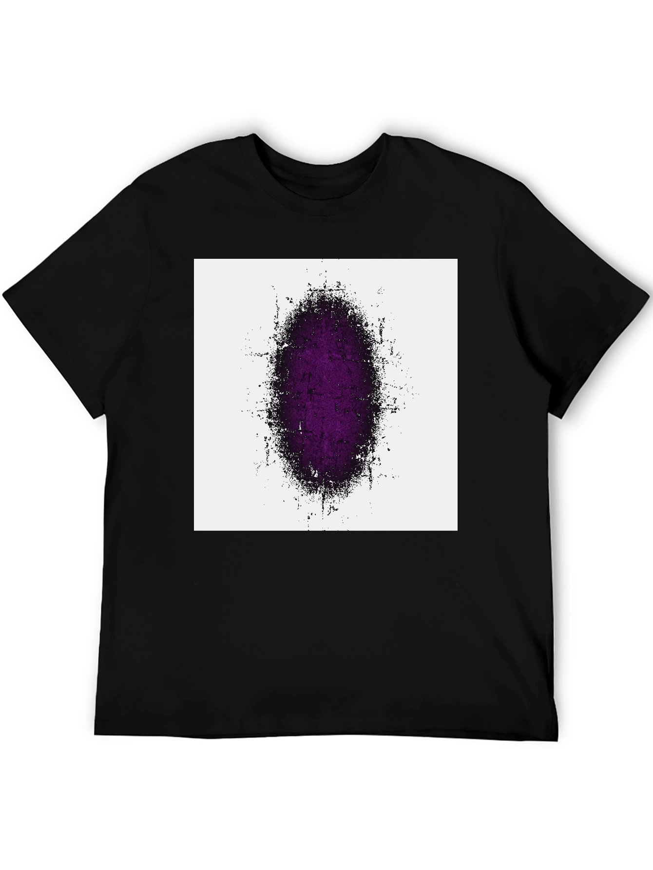 Abstract Purple Grunge Graphic T-Shirt