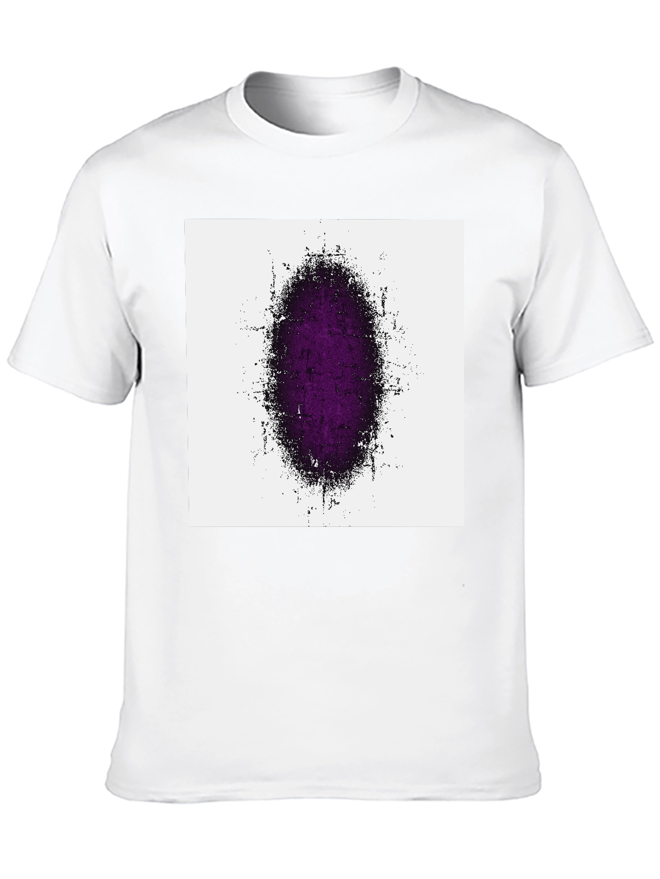 Abstract Purple Grunge Graphic T-Shirt