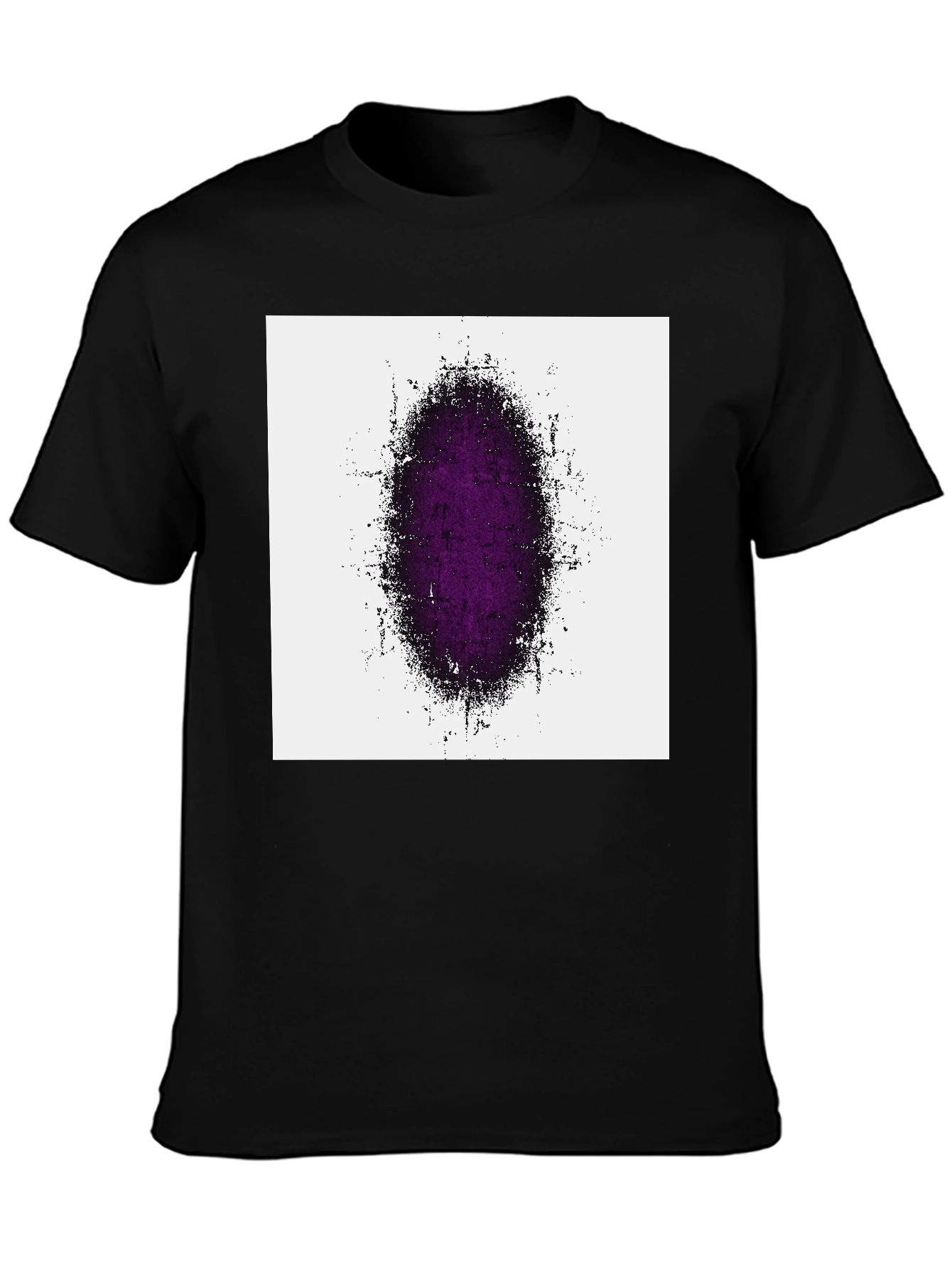 Abstract Purple Grunge Graphic T-Shirt