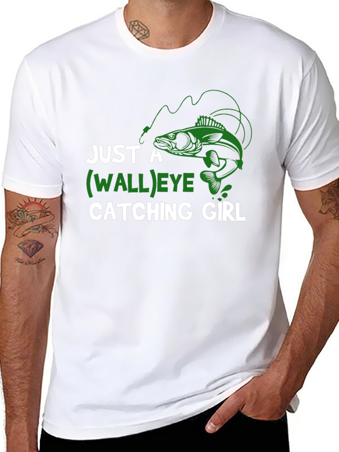 Just A Walleye Catching Girl T-Shirt