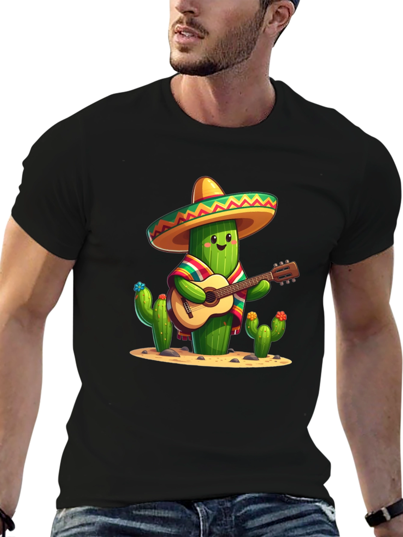 Cactus Guitar Player T-Shirt