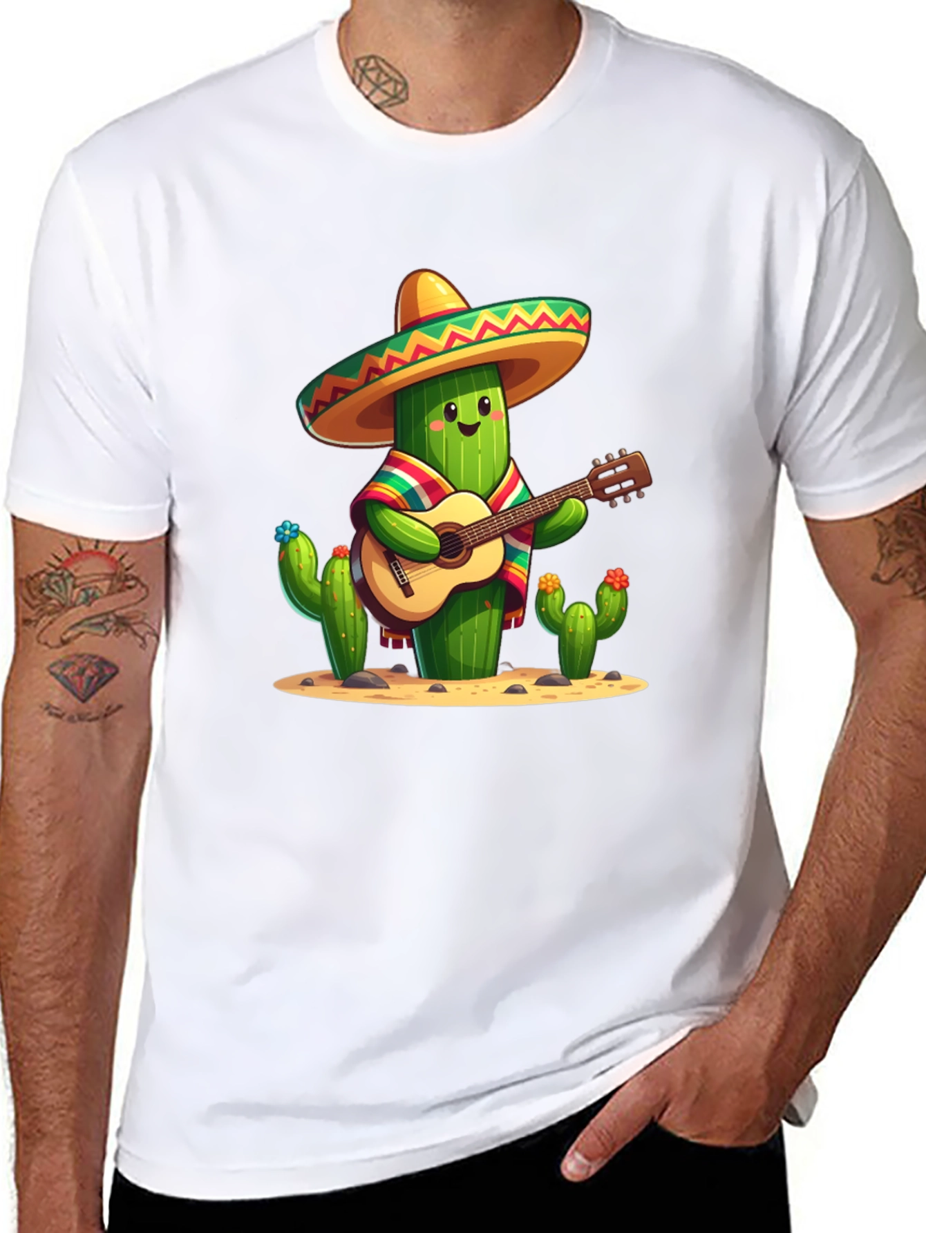 Cactus Guitar Player T-Shirt