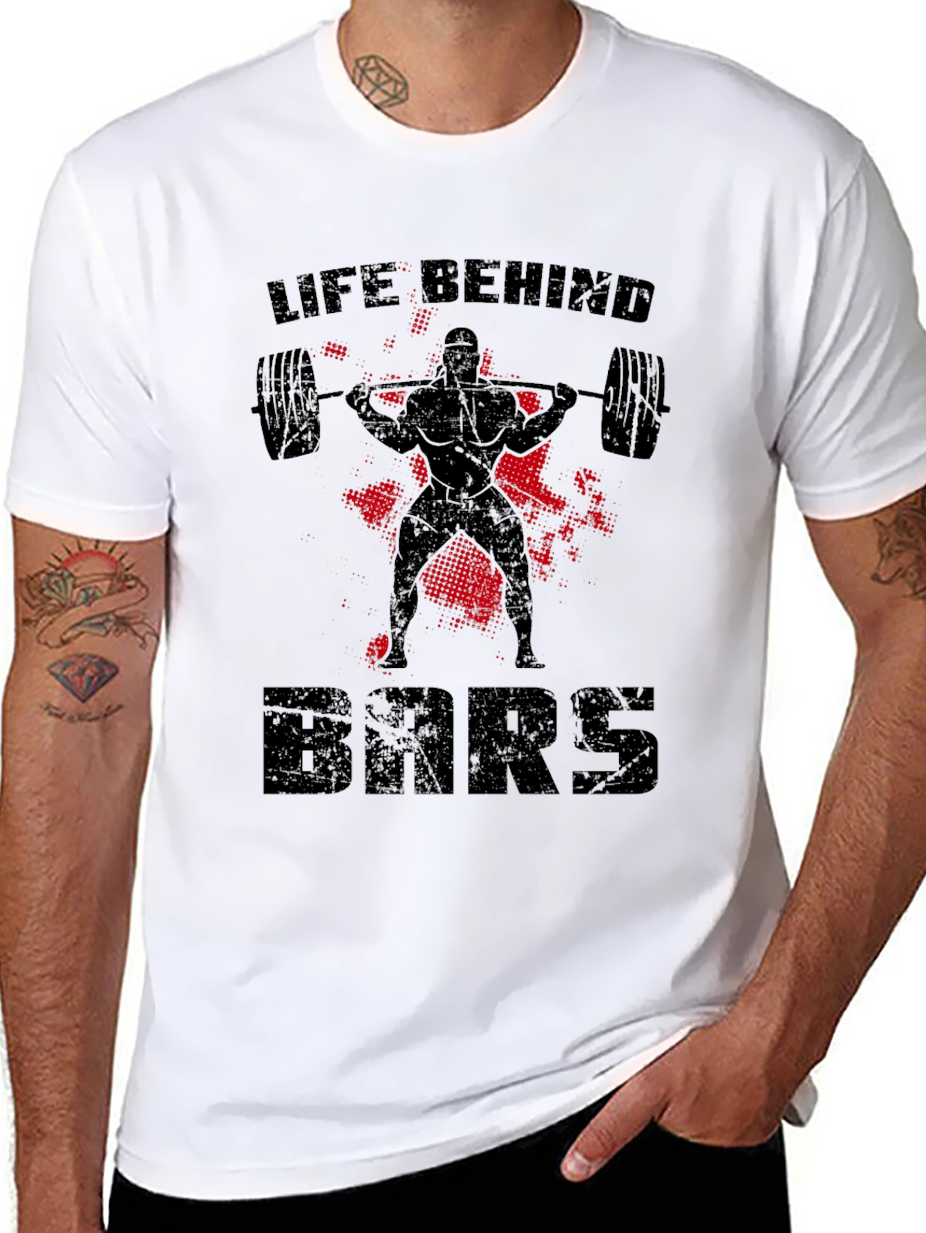 Life Behind Bars Weightlifting Black T-Shirt