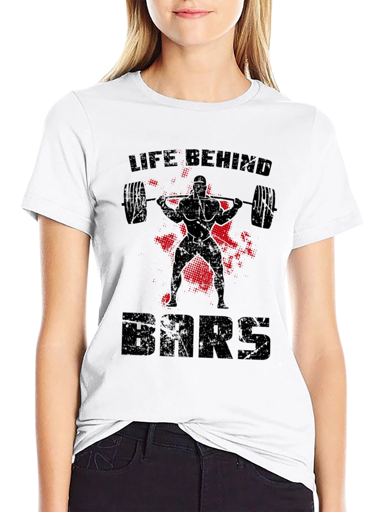 Life Behind Bars Weightlifting Black T-Shirt