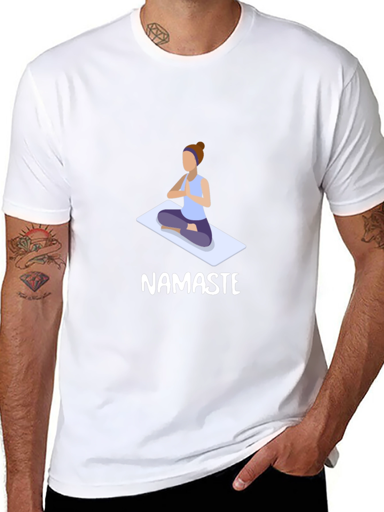 Namaste Yoga Meditation Graphic T-Shirt