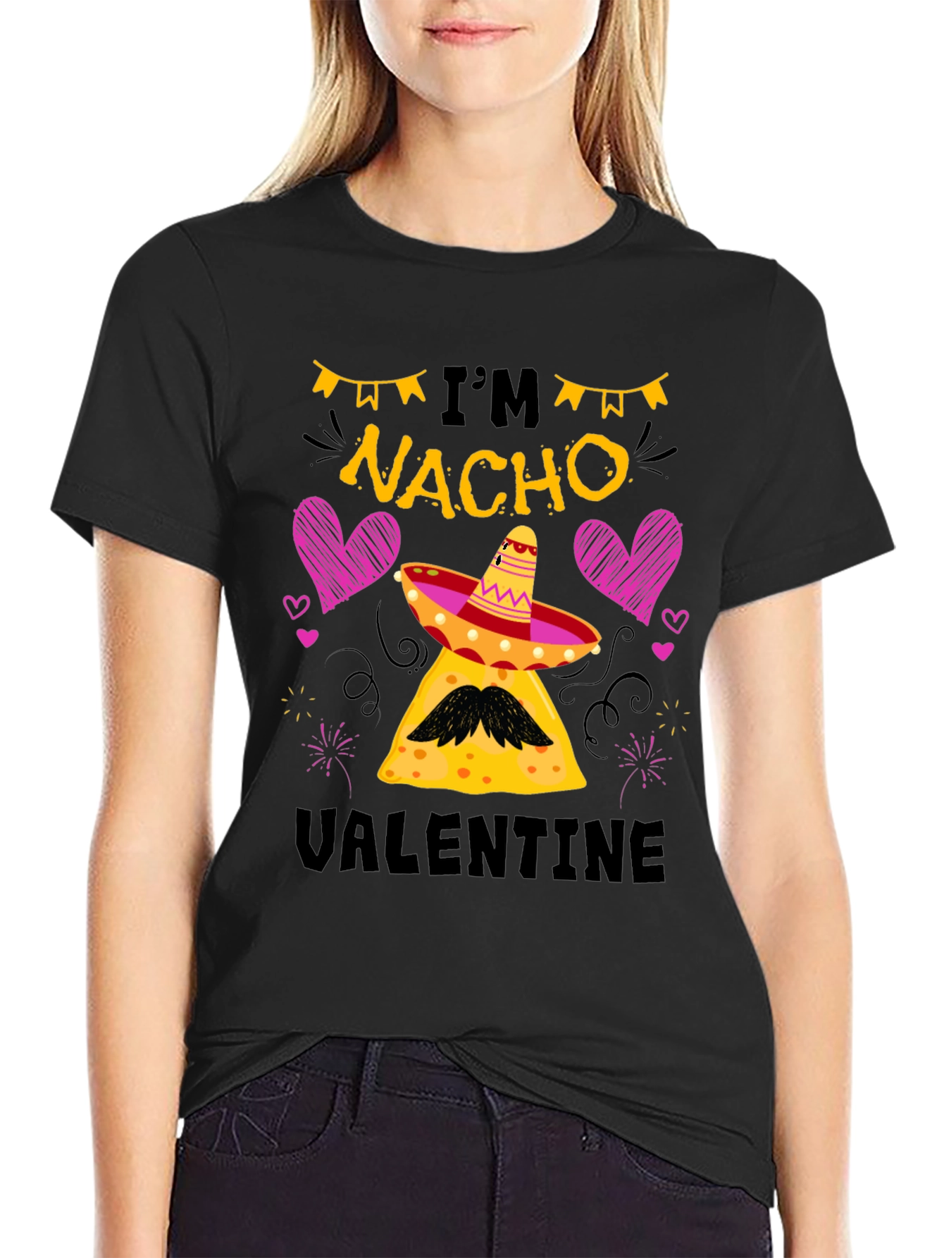 Im Nacho Valentine Black T-Shirt